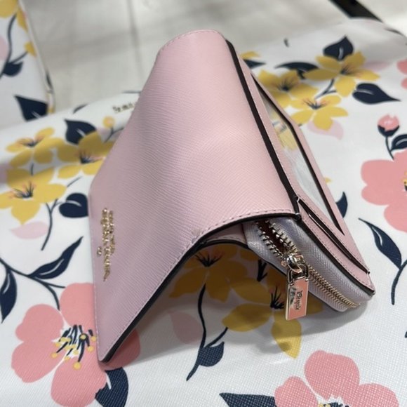 Kate Spade Staci Small Zip Around Wallet Chalk Pink - Picture 5 of 16